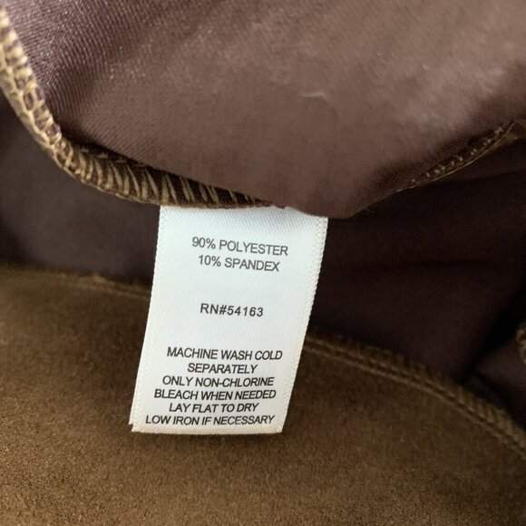 Marc New York Brown Faux Suede Moto Leggings Stretch Pull On Pants XS - Picture 7 of 7